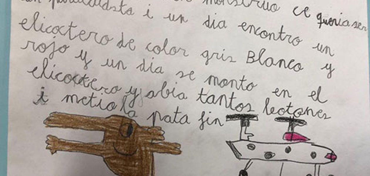 Los niños de Kindergarten comienzan a escribir sus primeras historias ¡Enhorabuena!